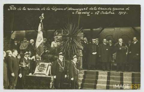 Remise de la Légion d'honneur le 12 octobre 1919 (Nancy)